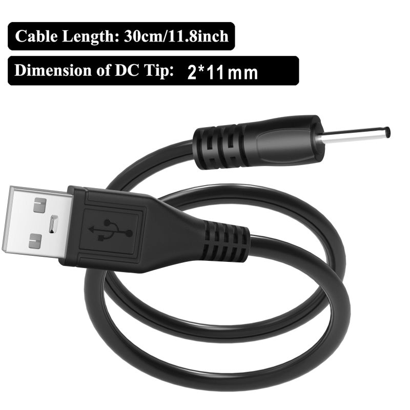 PChero 2pcs USB DC Charger Charge Charging Cable for Mini S530 Smallest Invisible Wireless Bluetooth Earbuds Earphones Headphones Headset and Bluetooth Shower Speaker - Image 5